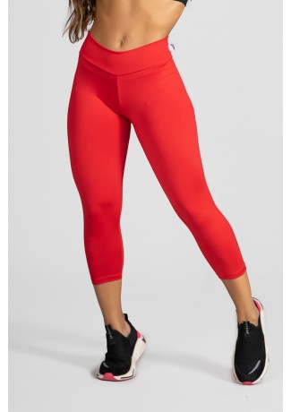Calça Corsário  (Vermelho) | Ref:F73-007