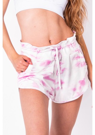 Short Soltinho com Bolso Tie Dye (Rosa / Branco) | Ref: K2694-E