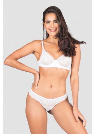 Conjunto Lingerie Esmeralda (Branco) | Ref: P03-17-B