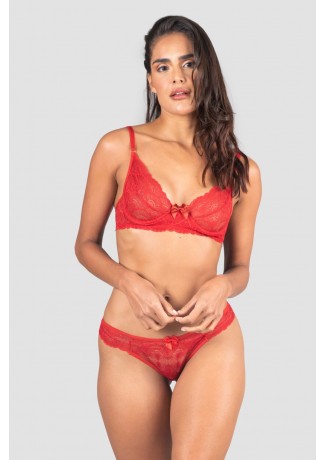 Conjunto Lingerie Esmeralda (Vermelho) | Ref: P03-17-E