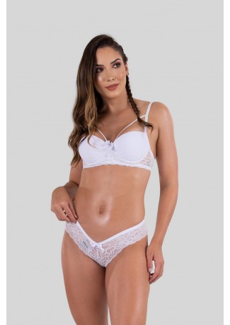 Conjunto Lingerie Morgana (Branco) | Ref: P03-18-A