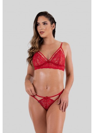 Conjunto Lingerie Isabela (Vermelho) | Ref: P03-5-B