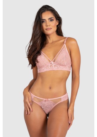 Conjunto Lingerie Isabela (Rosa) | Ref: P03-5-D