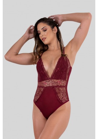 Body Lingerie Vera (Vinho) | Ref: P04-5-D