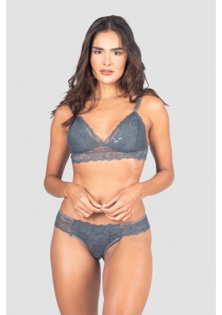 Conjunto Lingerie Manu (Chumbo) | Ref: P04-6-E