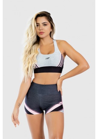 Short Fitness Estampa Digital Pink Arrow | Ref: GO275