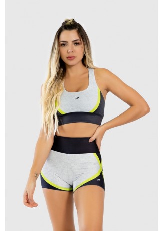 Short Fitness Estampa Digital Yellow Strings | Ref: GO266