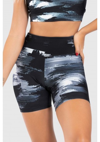 Short Fitness Meia Perna Estampa Digital Gray Shades | Ref: GO236