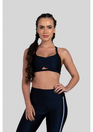 Top com Franzido Frontal (Azul Marinho) | Ref: K3144-F