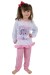Pijama longo de Malha Infantil 185 Rosa com Poá | Ref: CEZ-PA185-001