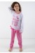 Pijama longo de Malha Infantil 185 Rosa C/Gatinho | Ref: CEZ-PA185-002