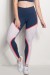 Calça Cós Regular Com Detalhe Em Tela (Azul Marinho / Branco) | Ref: CAL424-003/002/000