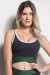 Top Liso Com Cós Duplo De Elástico (Preto / Verde Escuro) | Ref: TPP244-001/024/000
