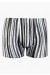 Cueca Boxer 4 Agulhas Microfibra 494 (Avulsa) Listrado Cinza e Preto CEZ-CZ494-024 