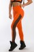 Calça Legging com Detalhe em Elástico Rendado (Laranja) | Ref: K2426-D
