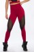 Calça Legging com Detalhe em Tule (Vinho) | Ref: K2428-B