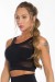 Cropped com Detalhe em Tule (Preto) | Ref: K2451-A