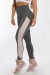 Calça Legging com Detalhe em Tela (Mescla / Branco) | Ref: K2427-B