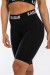 Bermuda Lisa com Cós de Elástico (Preto) | Ref: K2434-A