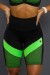 Bermuda Com Recorte Neon E Tela (Verde Neon / Preto) | Ref: K2563-C