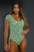 Body Estampado com Manguinha (Escama Verde) | Ref: K2564-B
