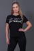 Blusa Fitness Manga Curta com Silk (Preto / Off-White) | Ref: K2570-A