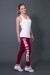 Calça Legging Fitness com Big Silk (Vinho / Branco) | Ref: K2572-C