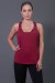 Camiseta Fitness com Detalhe em Gota nas Costas (Vinho) | Ref: K2573-E