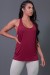 Camiseta Fitness com Detalhe de Elástico e Silk Love e Love (Vinho / Branco) | Ref: K2595-C