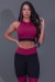 Cropped Fitness Nadador com Silk (Vinho / Preto) | Ref: K2683-B
