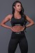 Top Fitness Nadador com Detalhe de Elástico e Silk (Preto / Branco) | Ref: K2685-A