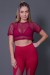 Cropped Fitness de Tela (Vinho) | Ref: K2729-B