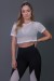 Cropped Fitness de Tela (Branco) | Ref: K2729-C