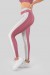 Calça Legging Tecido Platinado com Cós Bicolor (Rosa / Prata) | Ref: K3278-B