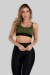 Top de Alcinha Dupla com Elástico (Verde Militar / Preto) | Ref: K2889-E