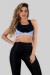 Top com Recorte e Abertura Frontal (Azul Claro / Azul Marinho) | Ref: GO463-D