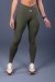 Calça Legging com Cós Transpassado (Verde Militar) | Ref: K3332-B