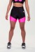Short com Tela (Preto / Rosa Neon) | Ref: K3507-A