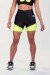 Short com Tela (Preto / Amarelo Neon) | Ref: K3507-B