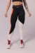 Calça Legging com Vivo no Cós (Preto / Laranja / Off-White) | Ref: K3465-A