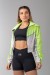 Corta Vento Cropped (Amarelo Neon / Branco) | Ref: K3529-C
