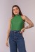 Blusa com Decote Scuba Tecido Canelado (Verde) | Ref: 01-C