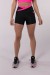 Short com Cós Transpassado Bicolor (Preto / Rosa Neon) | Ref: K3692-B