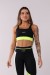 Top Tricolor com Alça (Preto / Amarelo Neon / Branco) | Ref: K3693-A