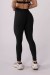 Calça Legging sem Gancho com Franzido (Preto) | Ref: K3635-F