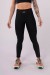 Calça Legging com Vira no Cós (Preto / Laranja) | Ref: K3641-A