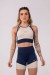 Top com Alças e Detalhe em Viés (Off-White / Azul Marinho) | Ref: K3512-B