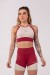 Top com Alças e Detalhe em Viés (Off-White / Vinho) | Ref: K3512-D