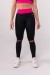 Calça Legging com Aberturaa no Joelho (Preto / Rosa) | Ref: K3740-B