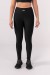 Calça Legging com Vira no Cós (Preto / Rosa) | Ref: K3641-B